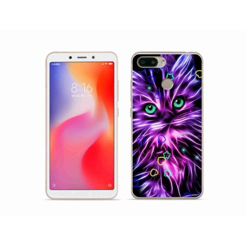 Gelový kryt mmCase na mobil Xiaomi Redmi 6 - abstraktní kočka