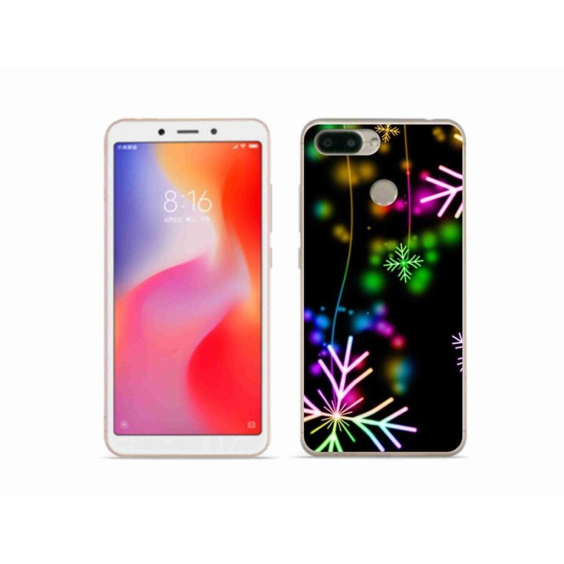 Gelový kryt mmCase na mobil Xiaomi Redmi 6 - barevné vločky