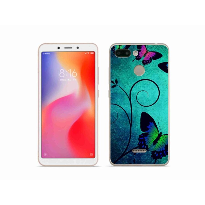 Gelový kryt mmCase na mobil Xiaomi Redmi 6 - barevní motýli
