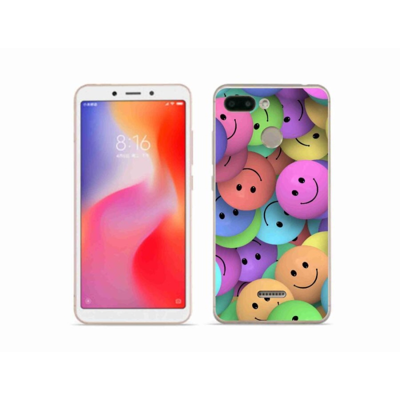 Gelový kryt mmCase na mobil Xiaomi Redmi 6 - barevní smajlíci