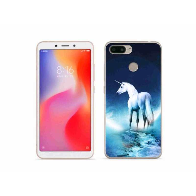 Gelový kryt mmCase na mobil Xiaomi Redmi 6 - bílý jednorožec