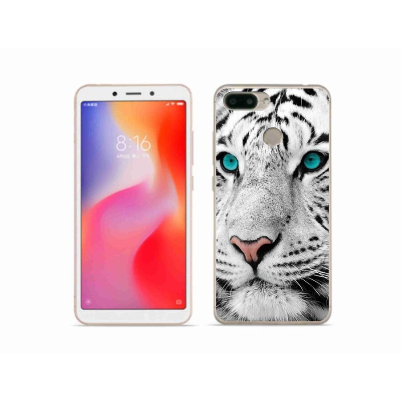 Gelový kryt mmCase na mobil Xiaomi Redmi 6 - bílý tygr