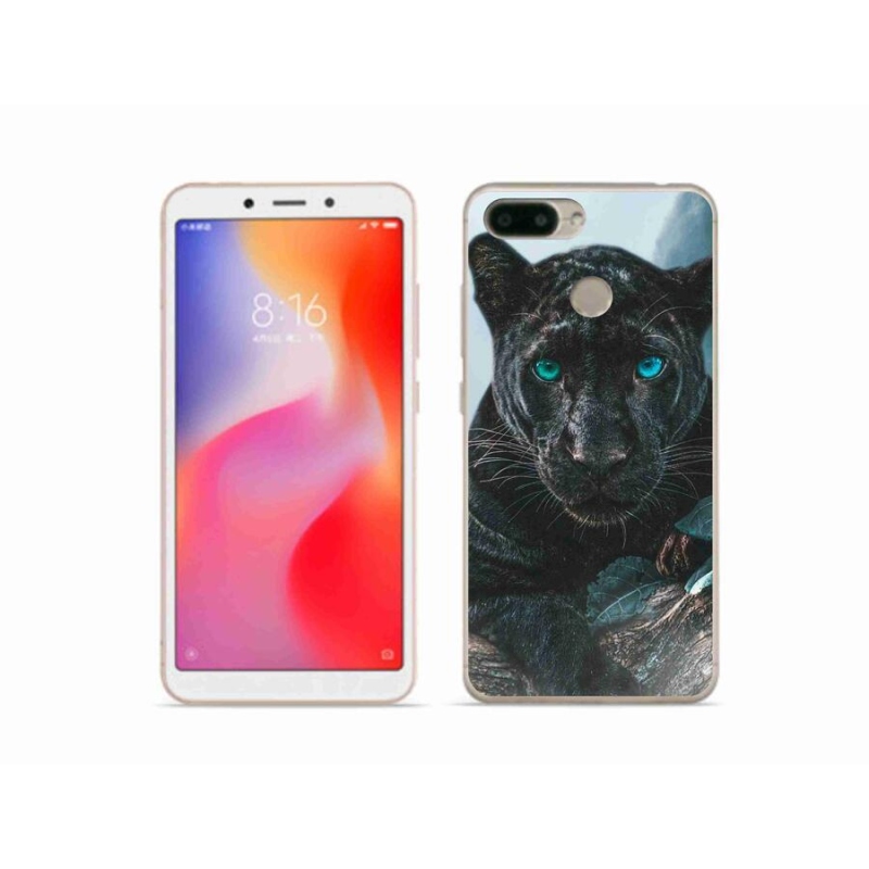Gelový kryt mmCase na mobil Xiaomi Redmi 6 - černý panter