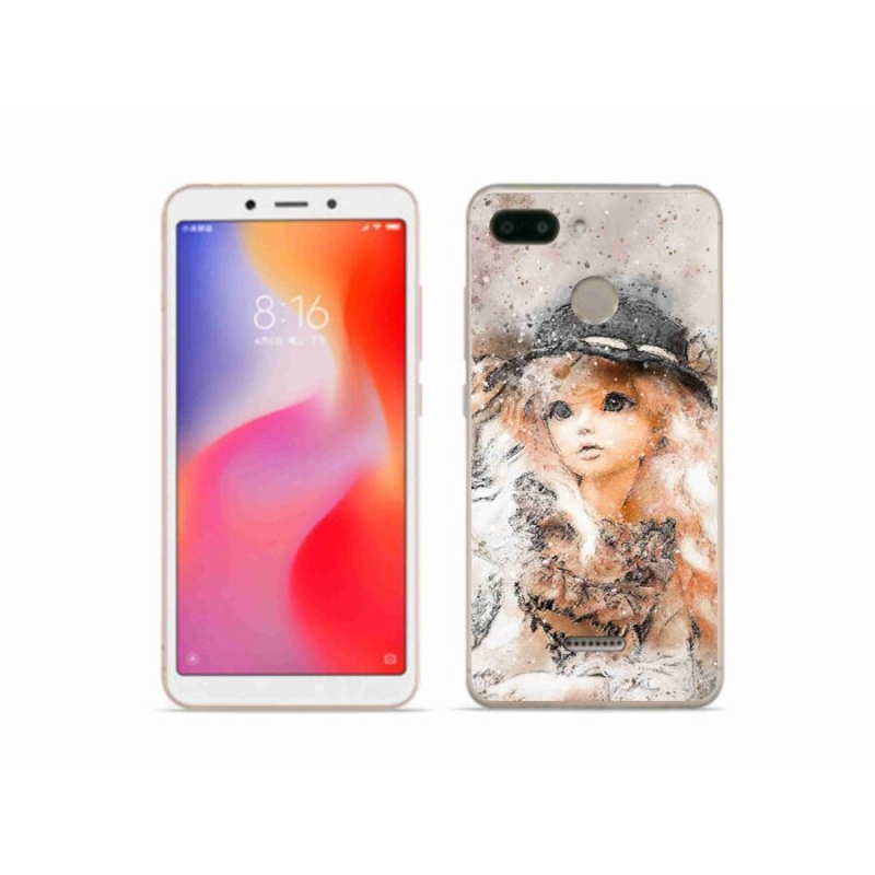 Gelový kryt mmCase na mobil Xiaomi Redmi 6 - holčička s kloboukem
