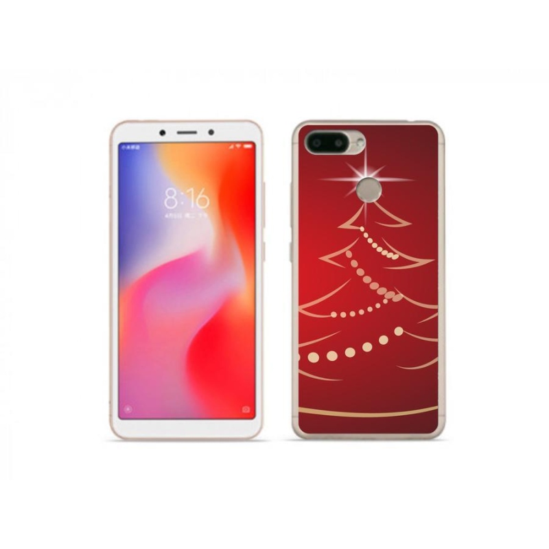 Gelový kryt mmCase na mobil Xiaomi Redmi 6 - kreslený vánoční stromek