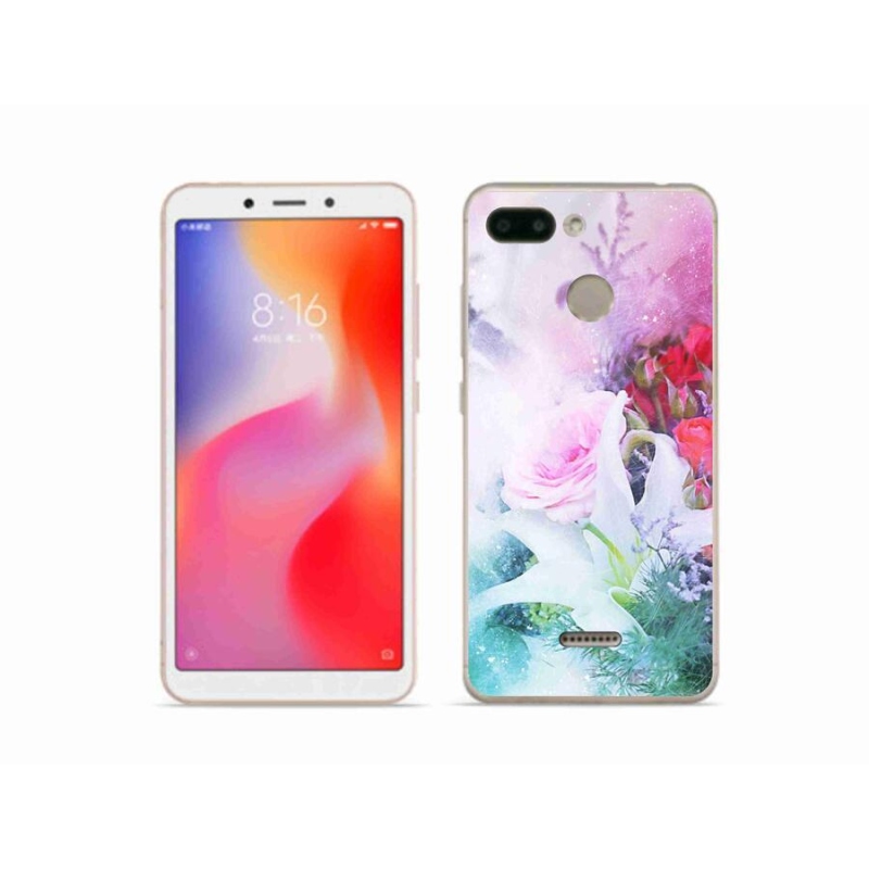 Gelový kryt mmCase na mobil Xiaomi Redmi 6 - květiny 4