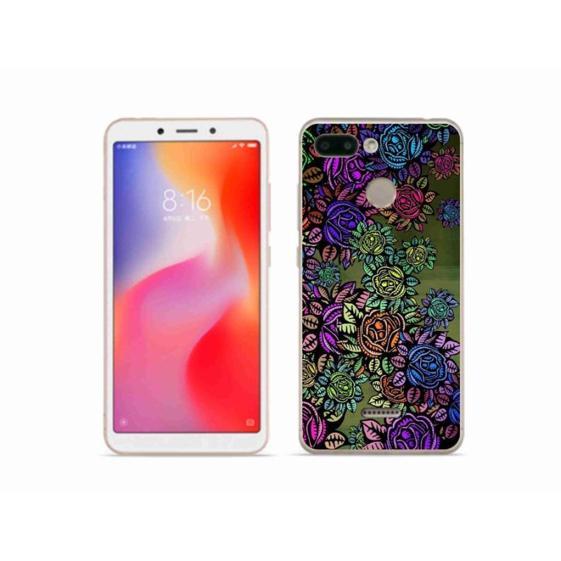 Gelový kryt mmCase na mobil Xiaomi Redmi 6 - květiny 6