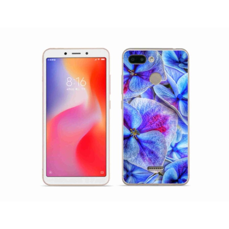 Gelový kryt mmCase na mobil Xiaomi Redmi 6 - modré květy 1