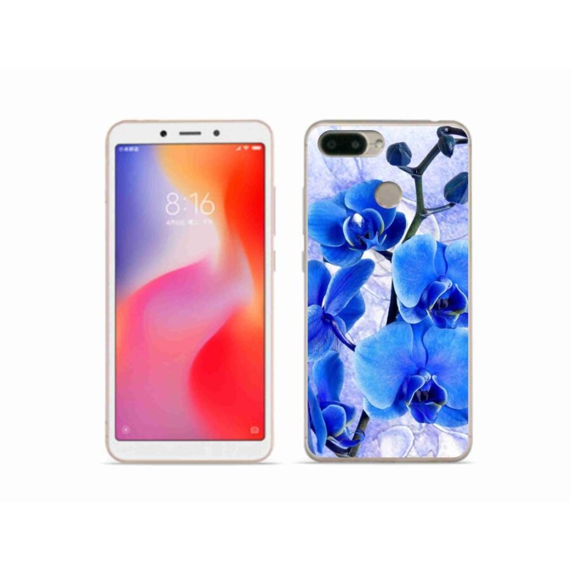Gelový kryt mmCase na mobil Xiaomi Redmi 6 - modré květy