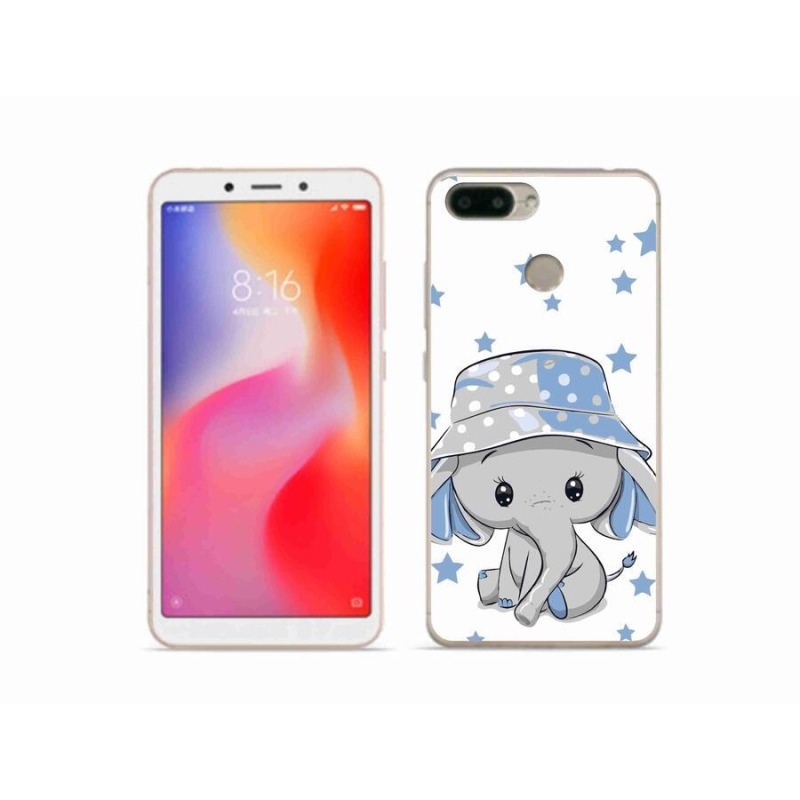 Gelový kryt mmCase na mobil Xiaomi Redmi 6 - modrý slon