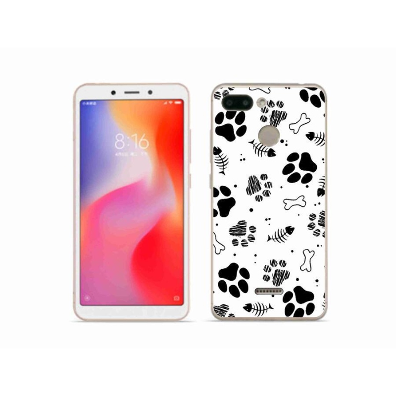 Gelový kryt mmCase na mobil Xiaomi Redmi 6 - psí tlapky 1