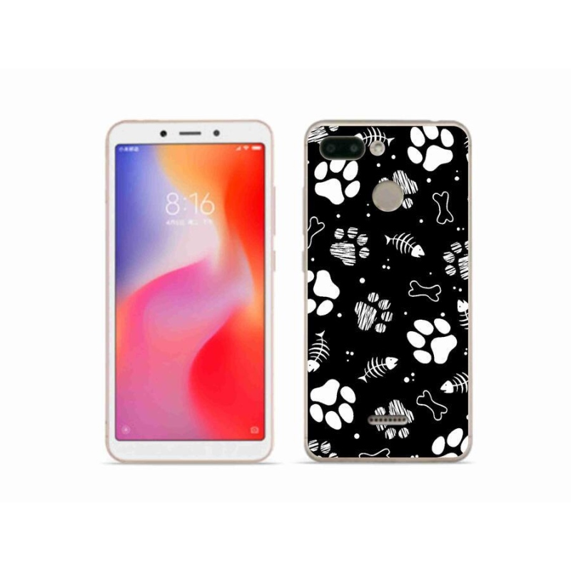 Gelový kryt mmCase na mobil Xiaomi Redmi 6 - psí tlapky