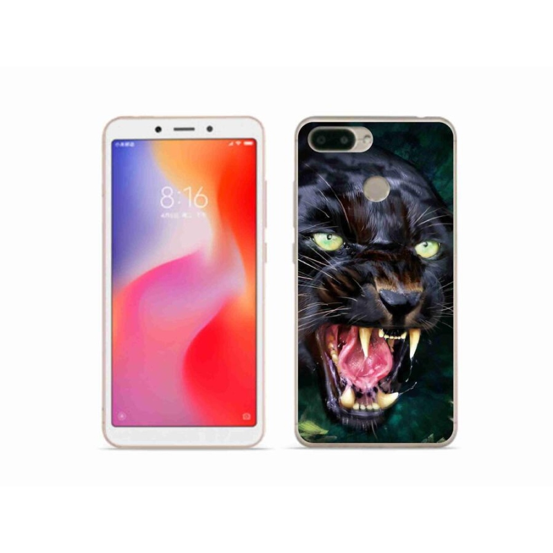 Gelový kryt mmCase na mobil Xiaomi Redmi 6 - rozzuřený černý panter