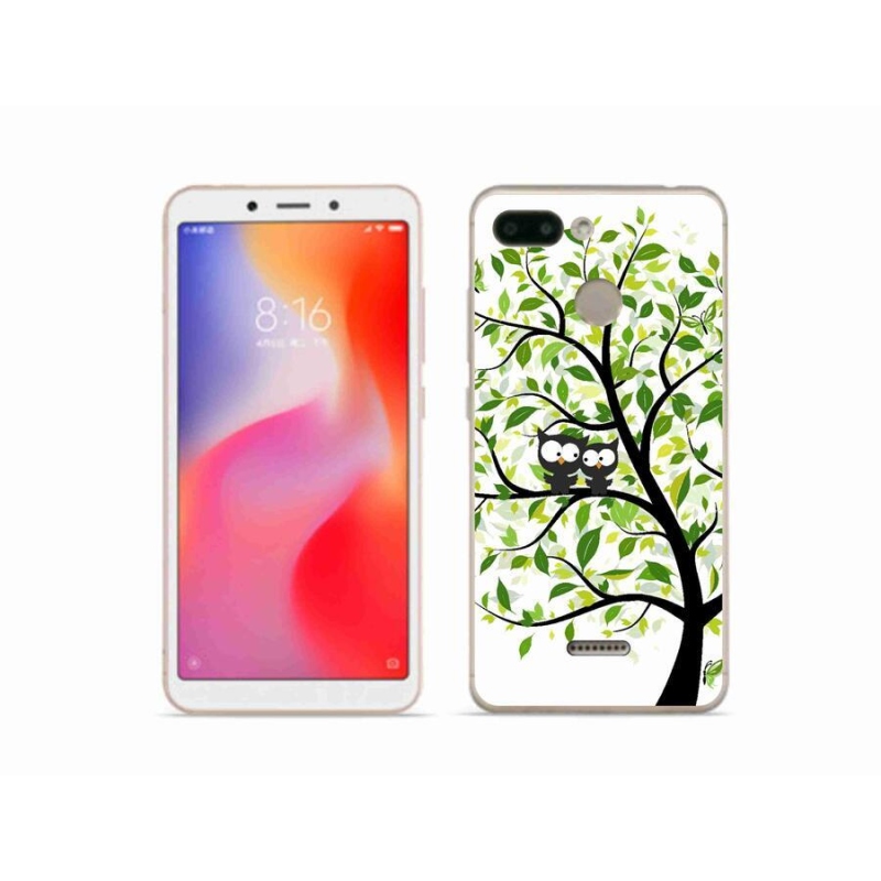 Gelový kryt mmCase na mobil Xiaomi Redmi 6 - sovičky na stromě