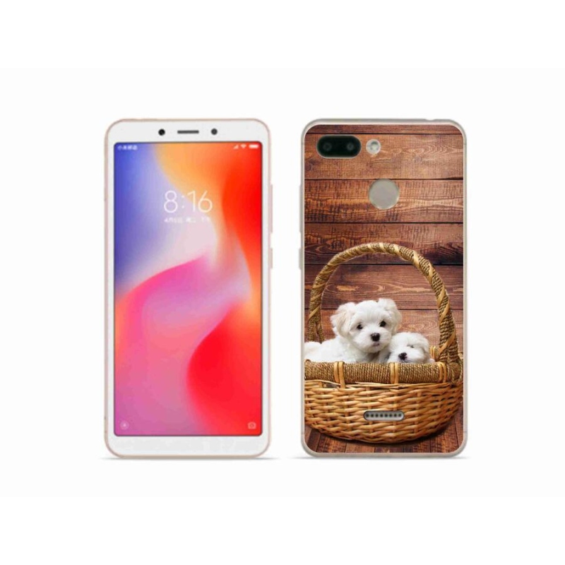 Gelový kryt mmCase na mobil Xiaomi Redmi 6 - štěňátka