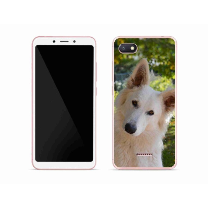 Gelový kryt mmCase na mobil Xiaomi Redmi 6A - bílý švýcarský ovčák 1