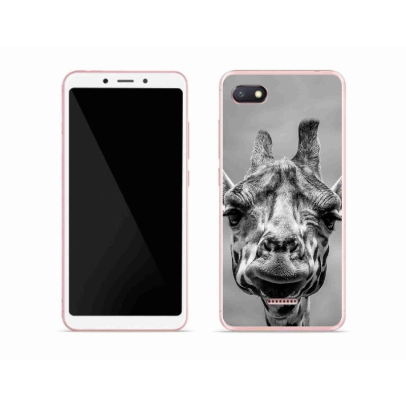 Gelový kryt mmCase na mobil Xiaomi Redmi 6A - černobílá žirafa
