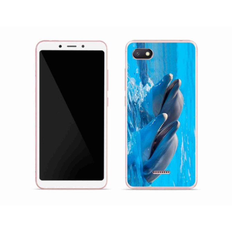 Gelový kryt mmCase na mobil Xiaomi Redmi 6A - delfíni