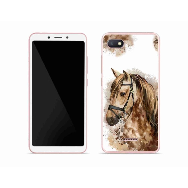 Gelový kryt mmCase na mobil Xiaomi Redmi 6A - hnědý kreslený kůň