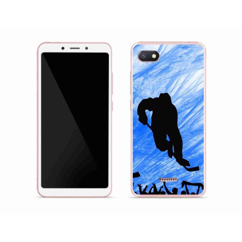 Gelový kryt mmCase na mobil Xiaomi Redmi 6A - hokejový hráč