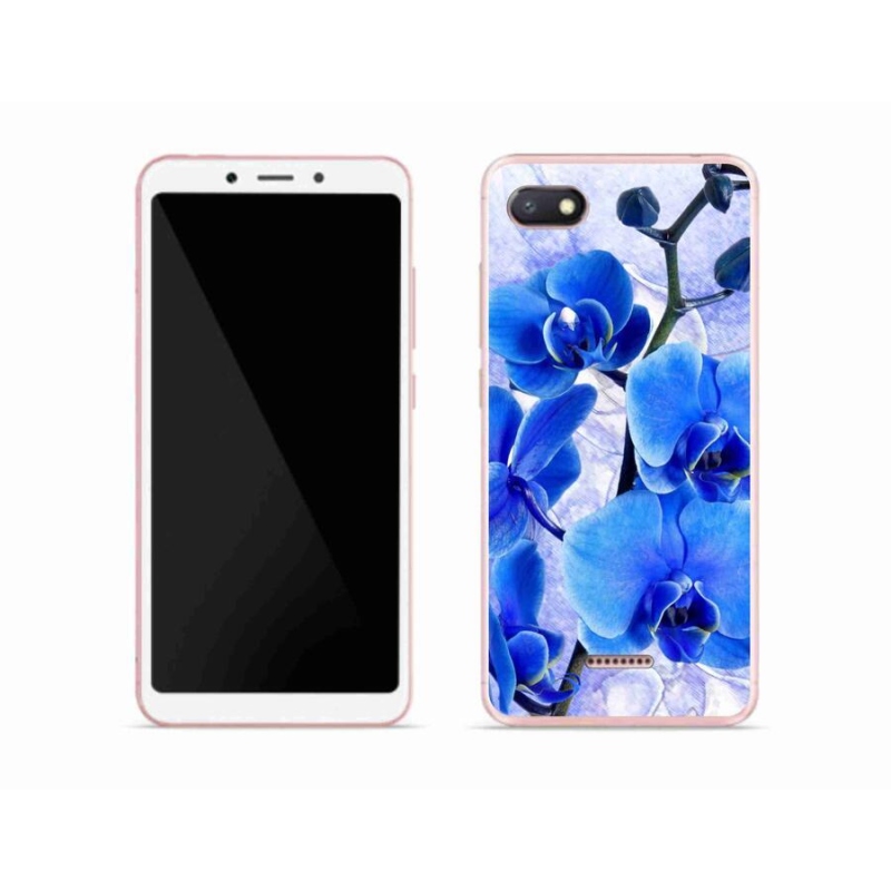 Gelový kryt mmCase na mobil Xiaomi Redmi 6A - modré květy