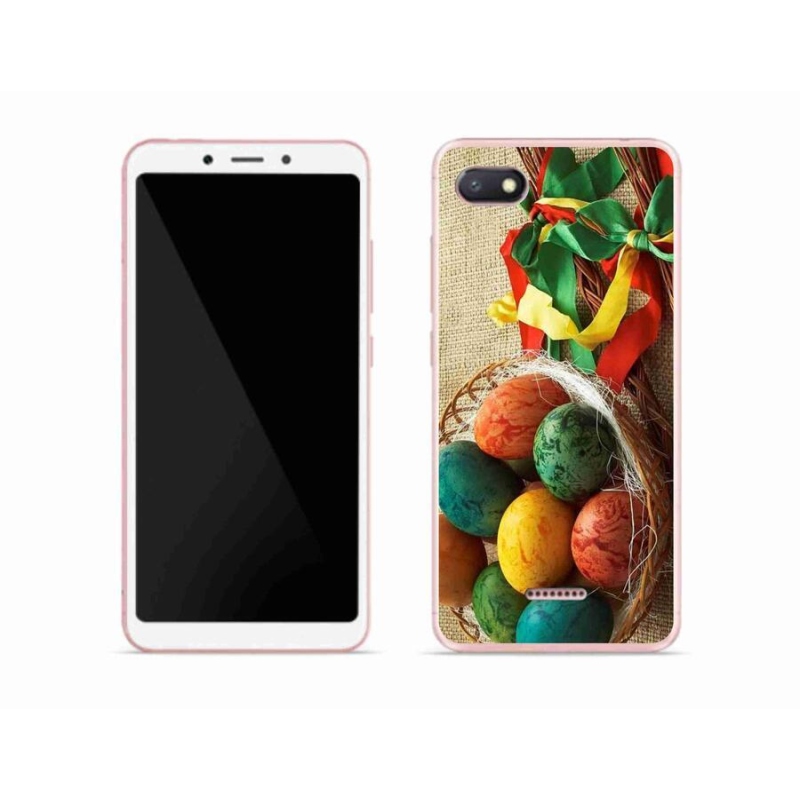 Gelový kryt mmCase na mobil Xiaomi Redmi 6A - pomlázky a vajíčka