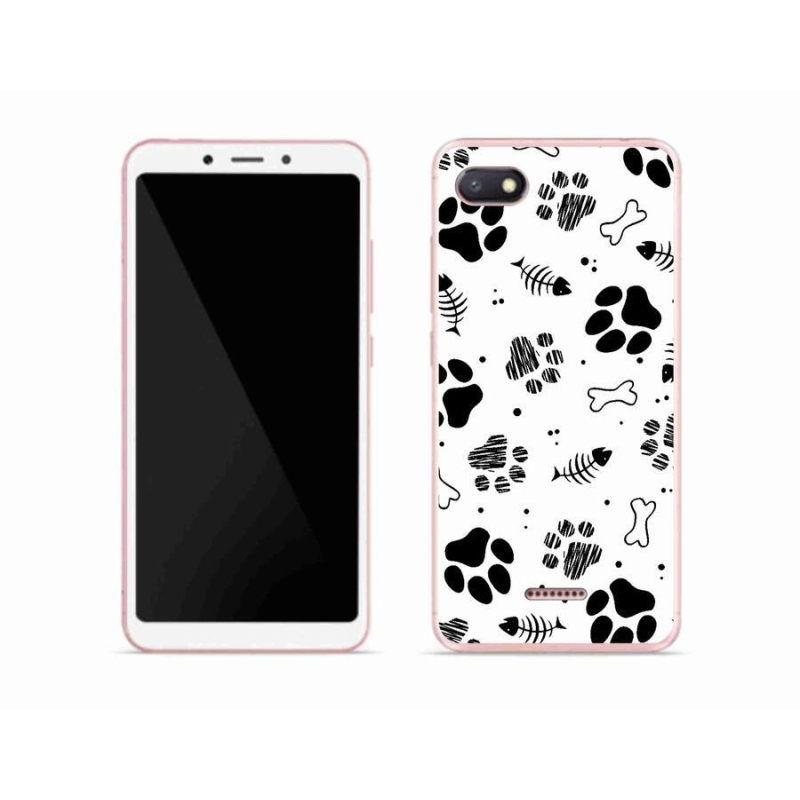 Gelový kryt mmCase na mobil Xiaomi Redmi 6A - psí tlapky 1