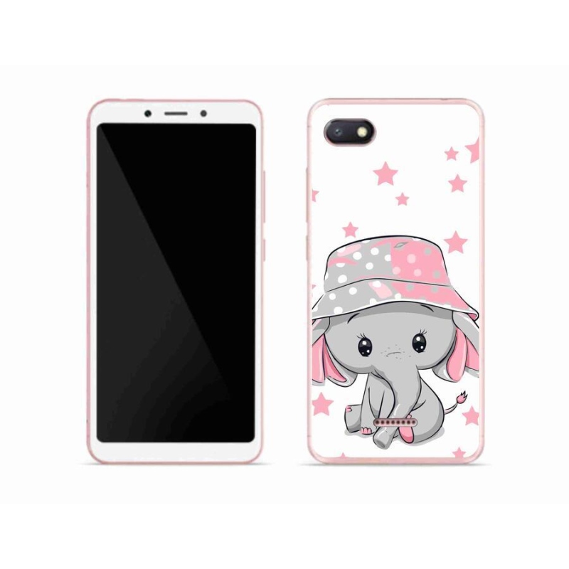 Gelový kryt mmCase na mobil Xiaomi Redmi 6A - růžový slon