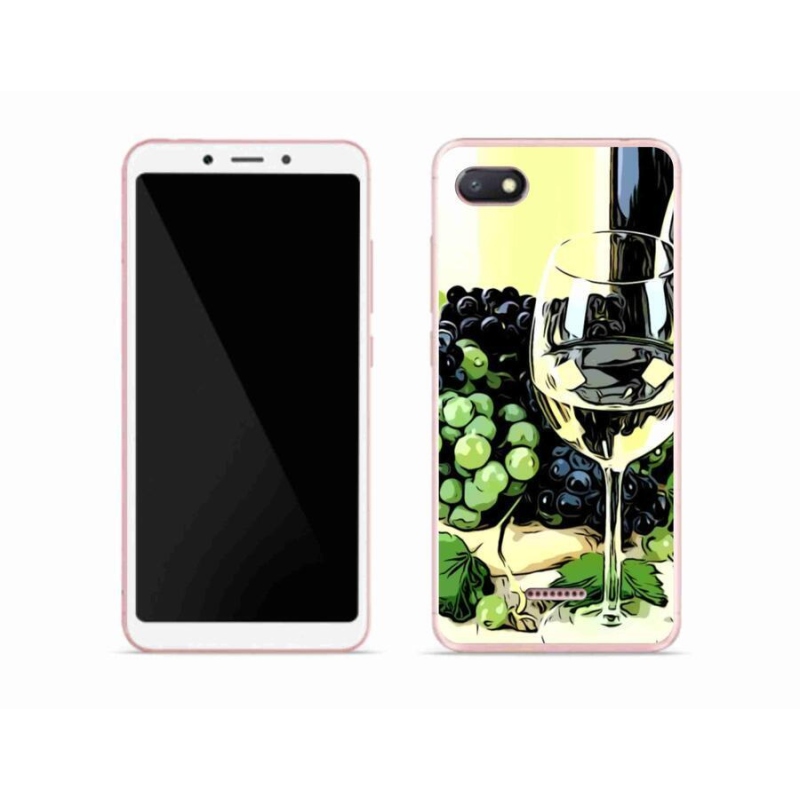Gelový kryt mmCase na mobil Xiaomi Redmi 6A - sklenka vína
