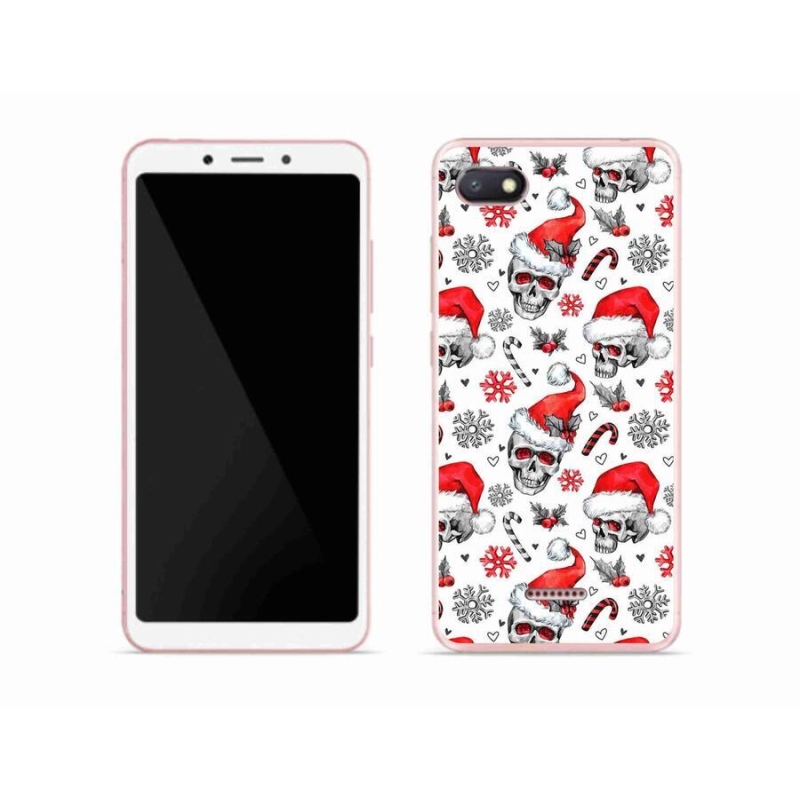 Gelový kryt mmCase na mobil Xiaomi Redmi 6A - vánoční lebky