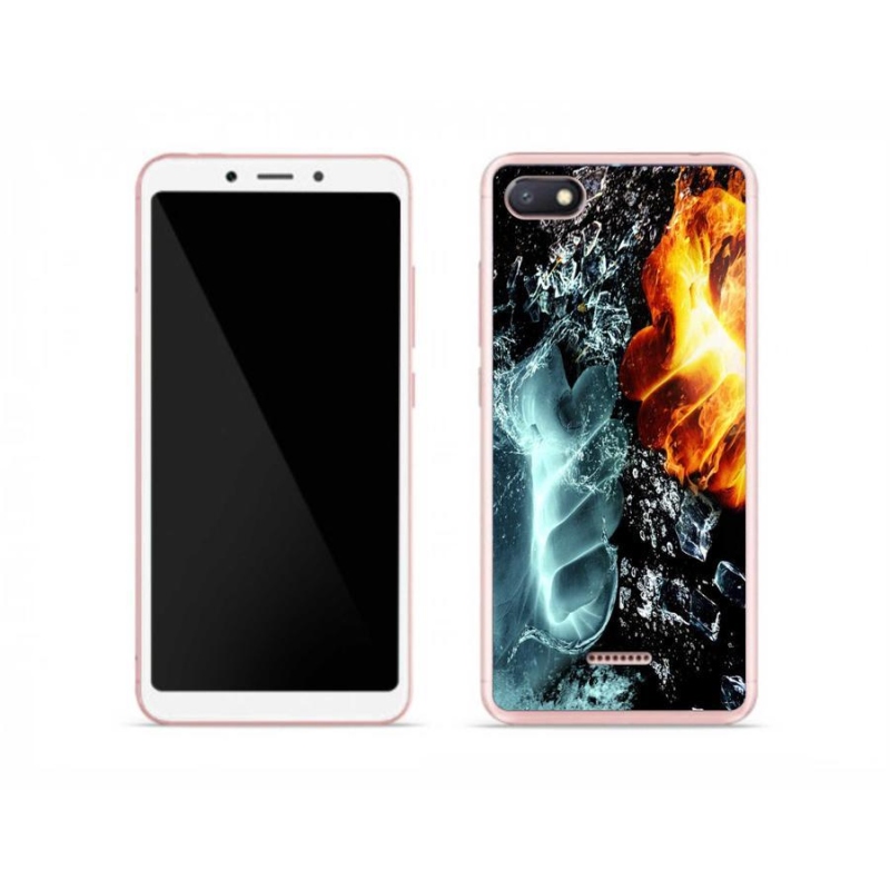 Gelový kryt mmCase na mobil Xiaomi Redmi 6A - voda a oheň