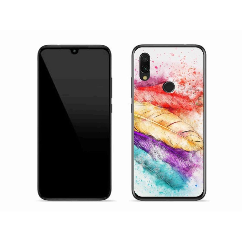 Gelový kryt mmCase na mobil Xiaomi Redmi 7 - barevné peří
