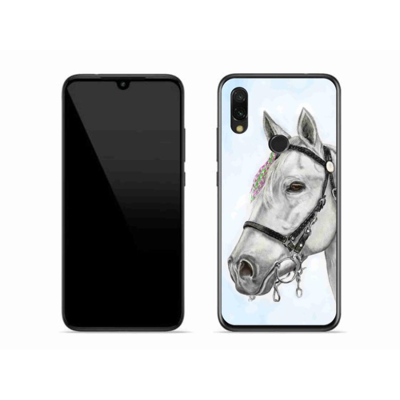 Gelový kryt mmCase na mobil Xiaomi Redmi 7 - bílý kůň 1