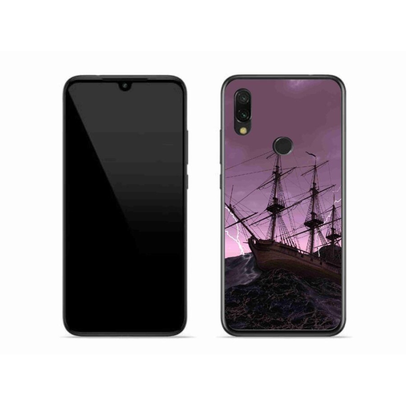 Gelový kryt mmCase na mobil Xiaomi Redmi 7 - loď v bouři