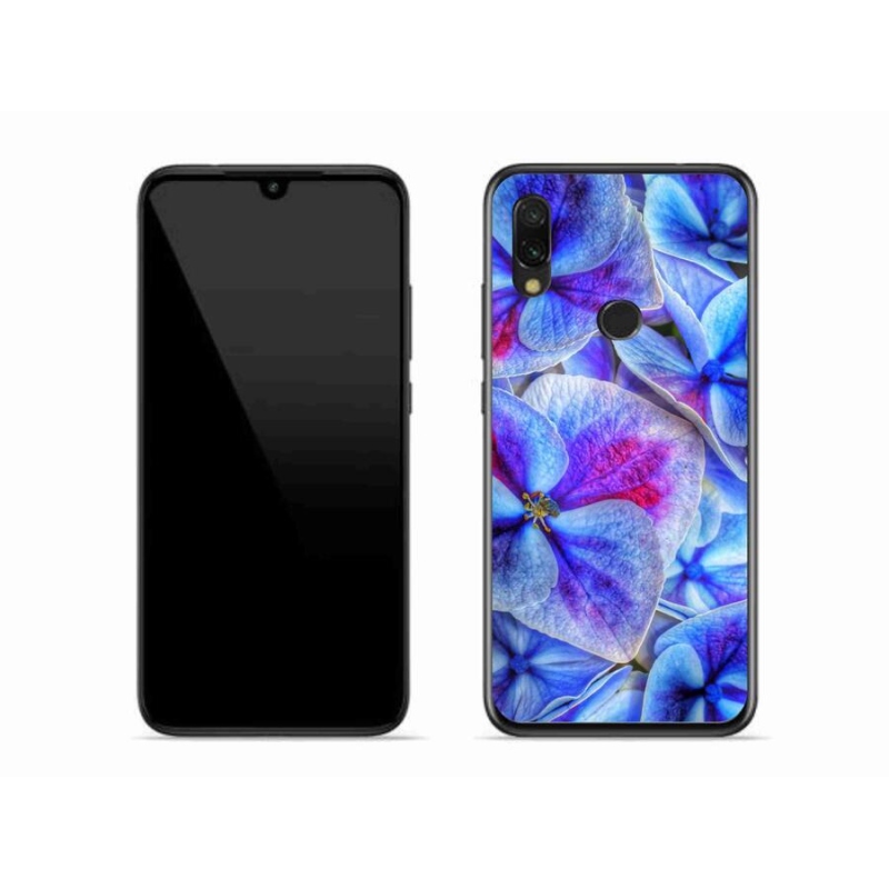 Gelový kryt mmCase na mobil Xiaomi Redmi 7 - modré květy 1
