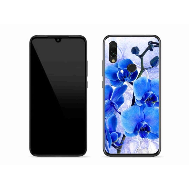 Gelový kryt mmCase na mobil Xiaomi Redmi 7 - modré květy