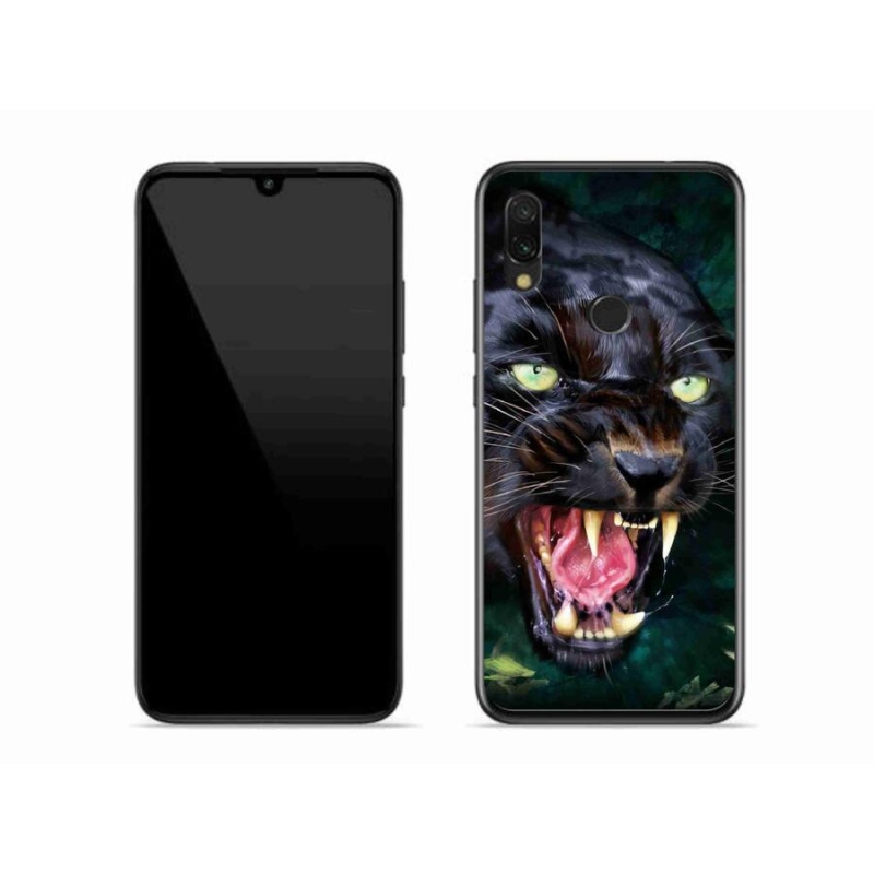 Gelový kryt mmCase na mobil Xiaomi Redmi 7 - rozzuřený černý panter