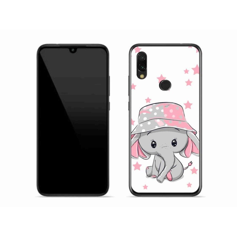 Gelový kryt mmCase na mobil Xiaomi Redmi 7 - růžový slon