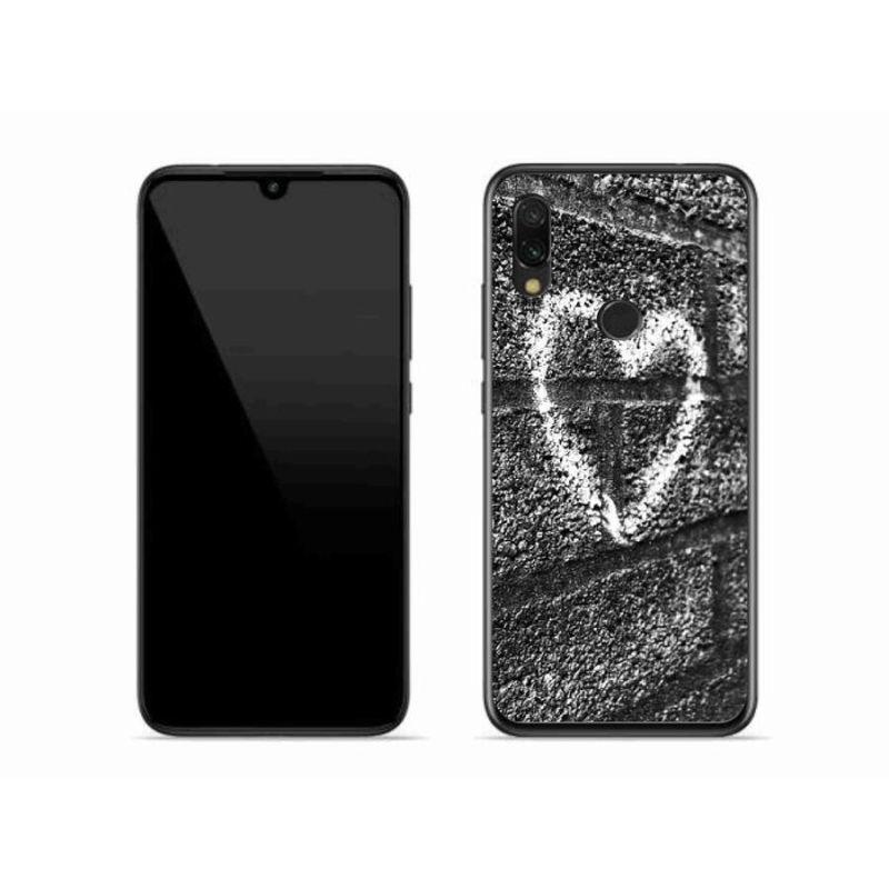 Gelový kryt mmCase na mobil Xiaomi Redmi 7 - srdce na zdi