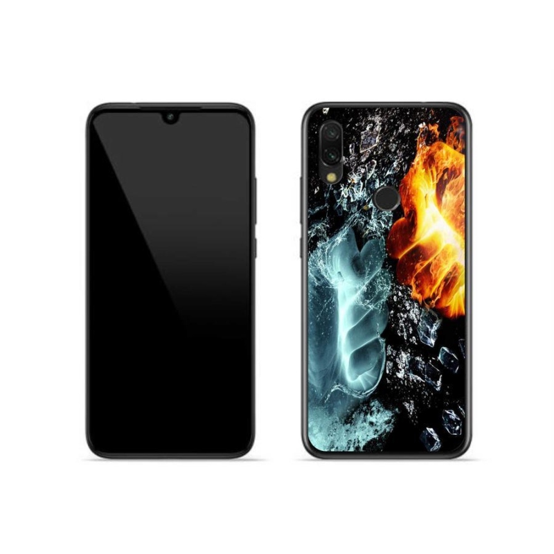 Gelový kryt mmCase na mobil Xiaomi Redmi 7 - voda a oheň