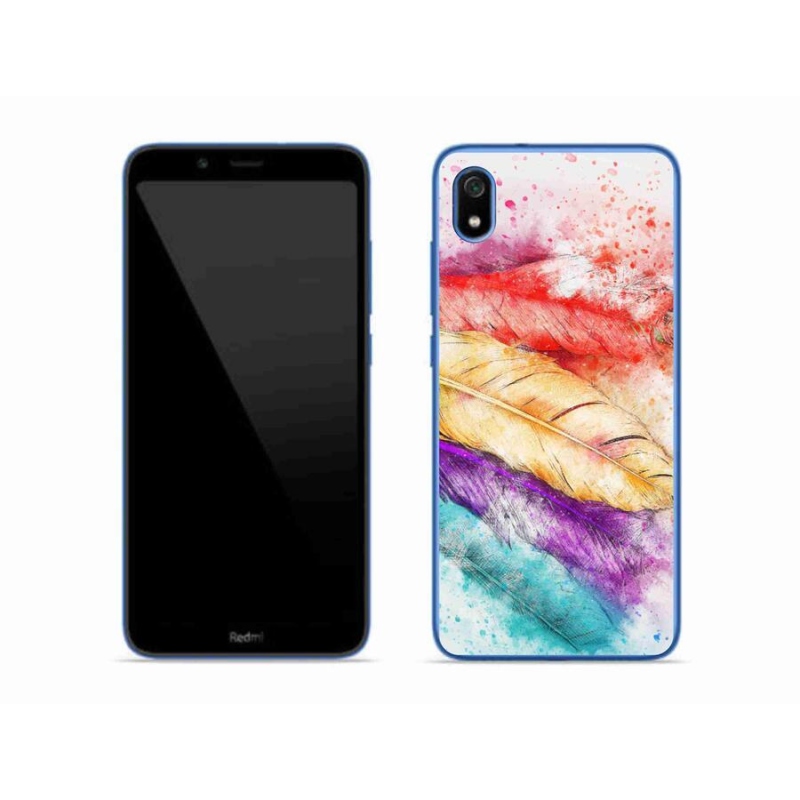 Gelový kryt mmCase na mobil Xiaomi Redmi 7A - barevné peří
