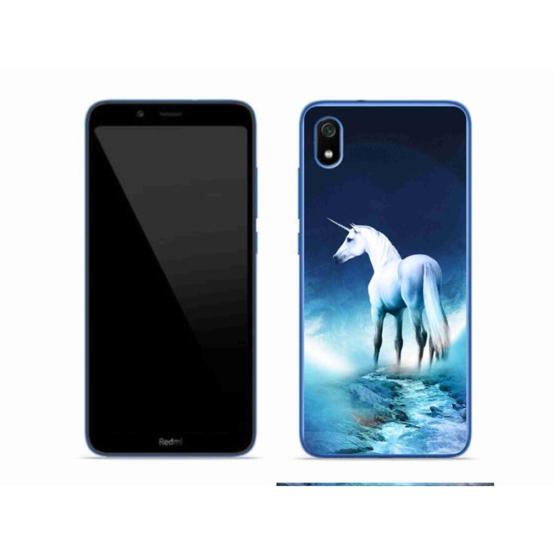 Gelový kryt mmCase na mobil Xiaomi Redmi 7A - bílý jednorožec