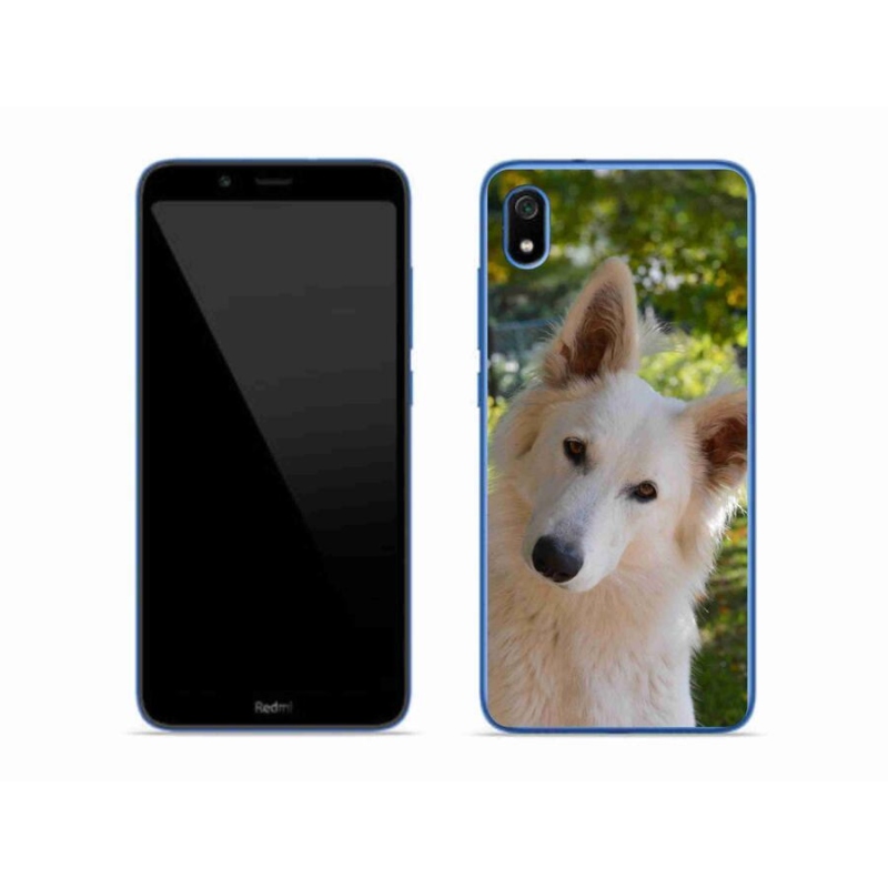 Gelový kryt mmCase na mobil Xiaomi Redmi 7A - bílý švýcarský ovčák 1