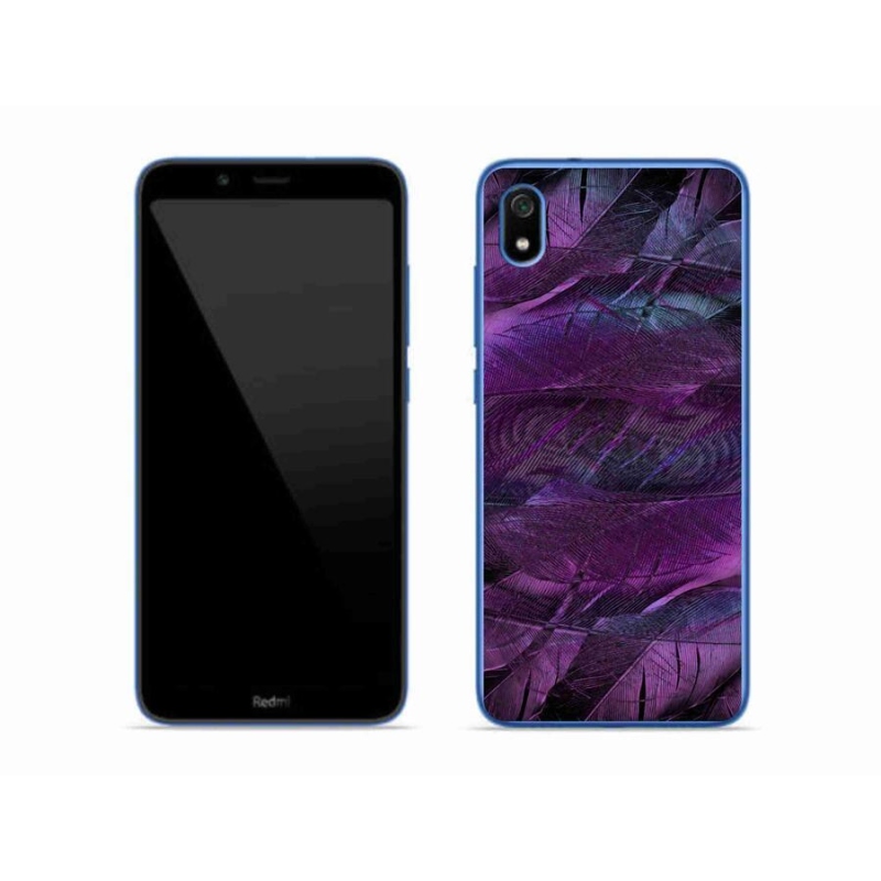 Gelový kryt mmCase na mobil Xiaomi Redmi 7A - fialová pírka