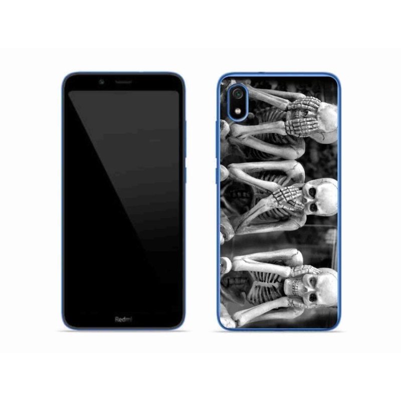 Gelový kryt mmCase na mobil Xiaomi Redmi 7A - kostlivci