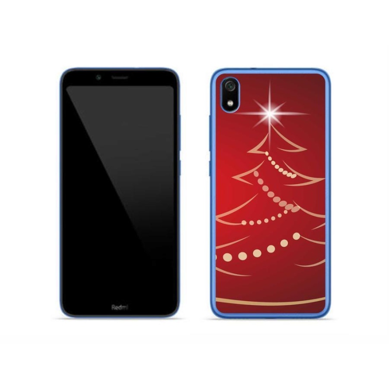Gelový kryt mmCase na mobil Xiaomi Redmi 7A - kreslený vánoční stromek