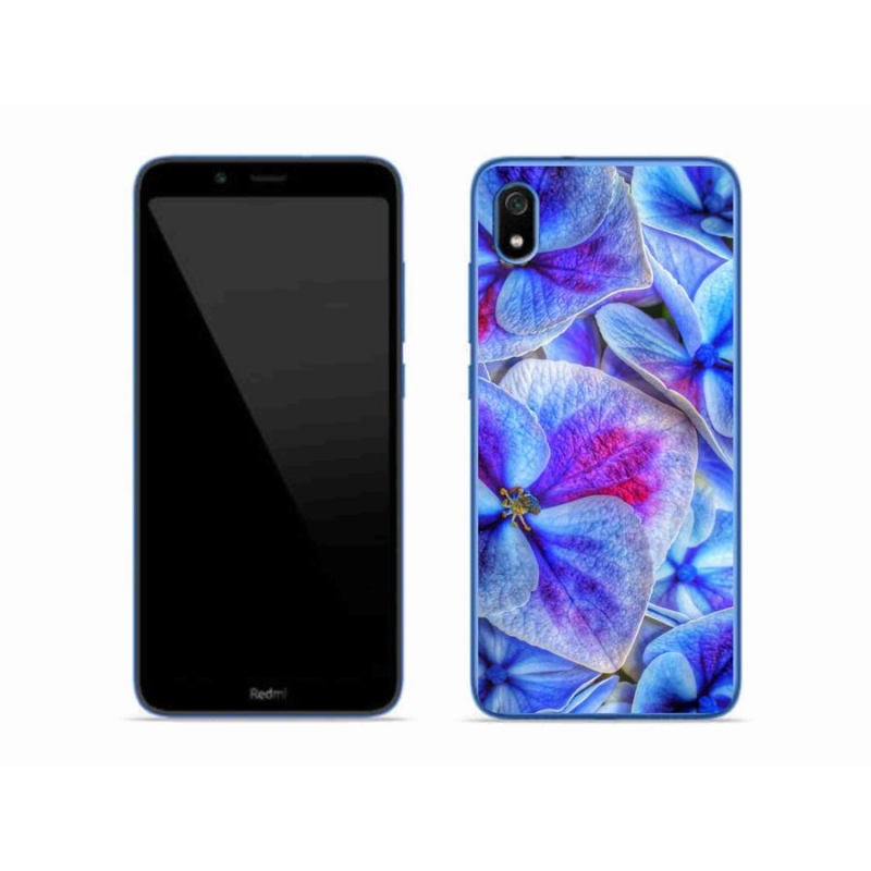 Gelový kryt mmCase na mobil Xiaomi Redmi 7A - modré květy 1