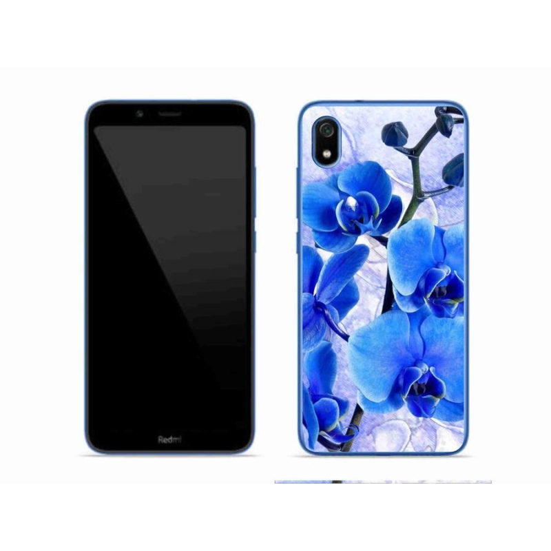 Gelový kryt mmCase na mobil Xiaomi Redmi 7A - modré květy