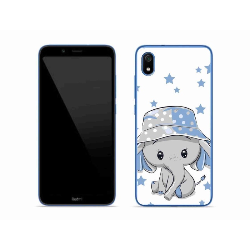 Gelový kryt mmCase na mobil Xiaomi Redmi 7A - modrý slon