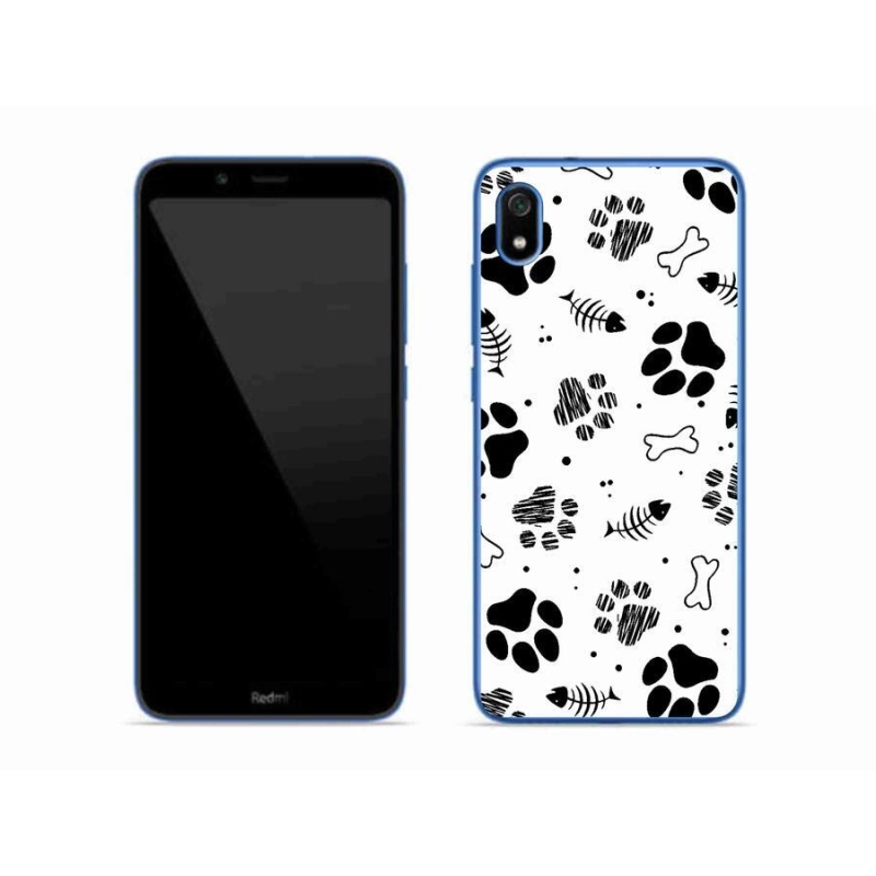 Gelový kryt mmCase na mobil Xiaomi Redmi 7A - psí tlapky 1